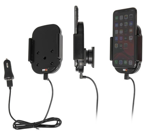 Uchwyt indukcyjny dedykowany do Apple iPhone 11 Pro z wbudowanym kablem USB oraz ładowarką samochodową