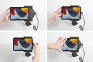 Brodit uchwyt samochodowy do Apple iPad Mini 6 aktywny z wbudowanym kablem USB oraz ładowarką samochodową