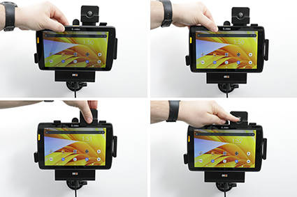 Uchwyt aktywny o wzmocnionej konstrukcji do Zebra ET45 8.0 z blokadą kluczykową.