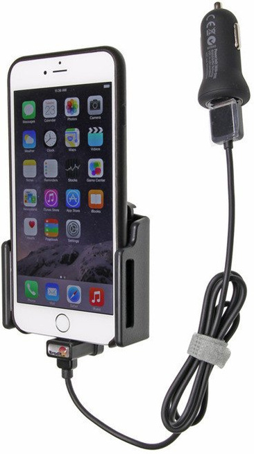 Uchwyt aktywny z kablem USB do Apple iPhone X w cienkim futerale