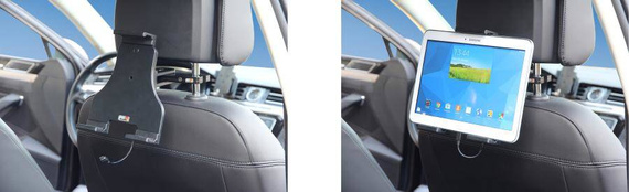 Uchwyt aktywny do tabletów Android w futerale o wymiarach: 180-230 mm (szer.), do 25 mm (grubość)