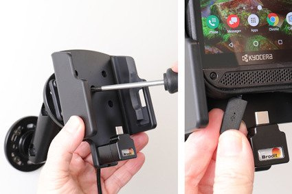 Uchwyt aktywny do Kyocera Duraforce Pro 2 z ładowarką samochodową