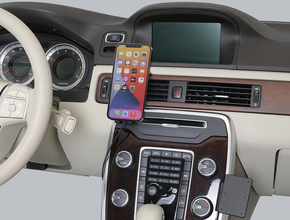 Magnetyczna Ładowarka Samochodowa MagSafe do iPhone z Regulowaną Podstawką na Telefon + Wtyczka 12V