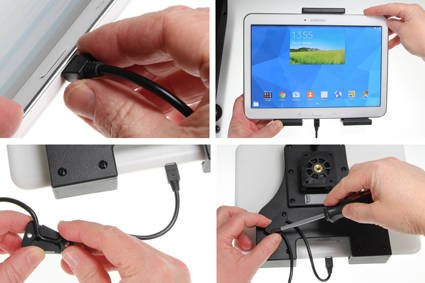 Uchwyt aktywny do tabletów Android w futerale o wymiarach: 180-230 mm (szer.), do 25 mm (grubość)