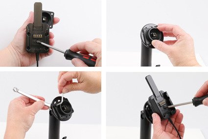 Brodit ochronna obudowa z adapterem Molex do profesjonalnego montażu do Samsung Galaxy Tab A 8.0 (2019 SM-T290/SM-T295) z systemem adaptacyjnym Active MultiMoveClip