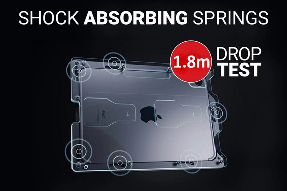 ModTek™ Hard Case Obudowa aktywna do Apple iPad 2025 A16 (A3354, A3355, A3356) przetestowana na upadek z wysokości 1,8 m.