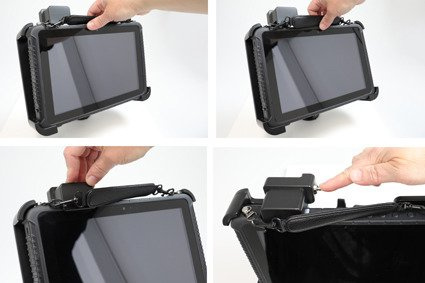 Uchwyt do Logic Instrument Fieldbook K122 z blokadą sprężynową na kluczyk.