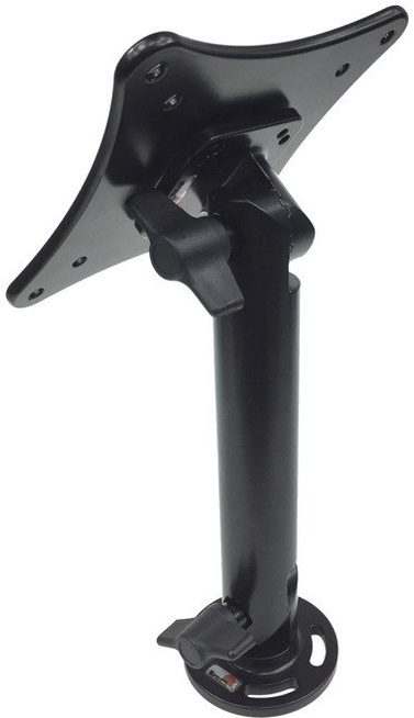 Ramię z kwadratową podstawą z otworami (4 x 75 mm) (4 x 100 mm) VESA montowane do płaskiej powierzchni.