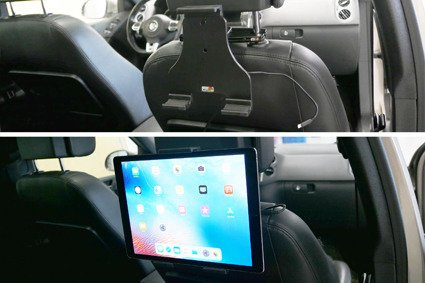 Uchwyt aktywny do tabletów Apple w futerale o wymiarach: 180-230 mm (szer.), do 25 mm (grubość)