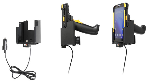 Aktywny uchwyt Brodit do CipherLab RS38 w gumowym etui i z chwytem pistoletowym