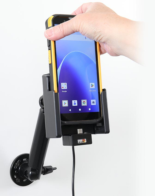 Aktywny uchwyt Brodit do CipherLab RS38 w gumowym etui