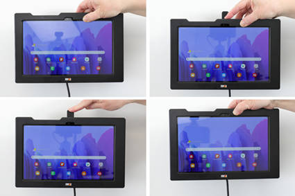 Brodit ochronna obudowa z adapterem Molex do profesjonalnego montażu do Samsung Galaxy Tab A7 10.4 (2020) z systemem adaptacyjnym Active MultiMoveClip