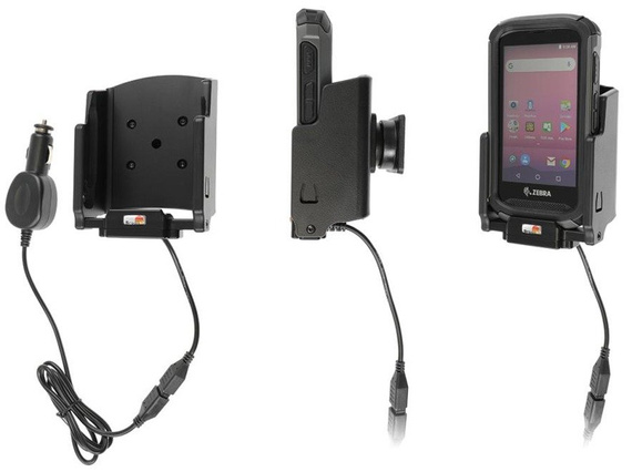 Uchwyt aktywny z ładowarką samochodową do Zebra TC20/TC25 w obudowie (SG-TC2X-BOOT-01).