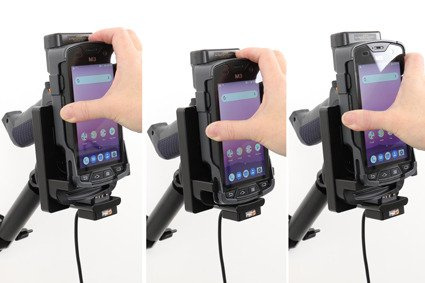 Uchwyt do M3 Mobile SM10/SM15 w wersji pistoletowej z ładowarką samochodową.