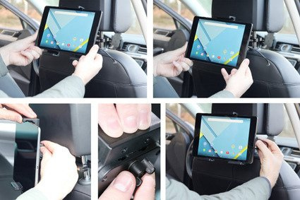 Uchwyt aktywny do tabletów w futerale o wymiarach: 140-195 mm (szer.), do 25 mm (grubość)