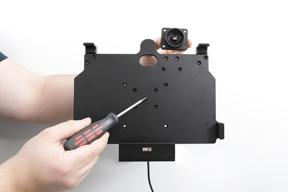 Aktywny uchwyt do Samsung Galaxy Tab Active 5 Pro z ładowaniem pogo do montażu wewnętrznego