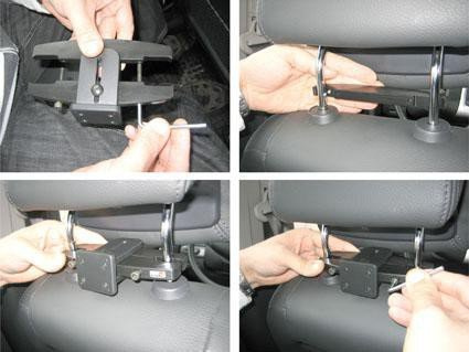 811010 - Uniwersalna baza mocowania do zagłówka z rozstawem prętów 95 mm - 155 mm