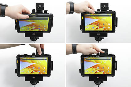 Uchwyt aktywny o wzmocnionej konstrukcji do Zebra ET40 8.0 z blokadą kluczykową.