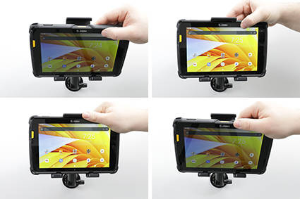 Brodit Uniwersalny Uchwyt do Tabletu | Uchwyt regulowany pasywny do tabletów gołych jak i w futerale o wymiarach: 125-140 mm (szer.), 10-17 mm (grubość)