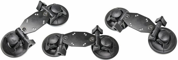 Uchwyt do samochodu na szybę Brodit | podwójna przyssawka montażowa o dużej wytrzymałości do tabletów oraz terminali