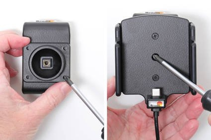 Uchwyt uniwersalny aktywny do instalacji na stałe do VIVO Y11s bez futerału oraz w futerale lub etui o wymiarach: 75-89 mm (szer.), 2-10 mm (grubość)