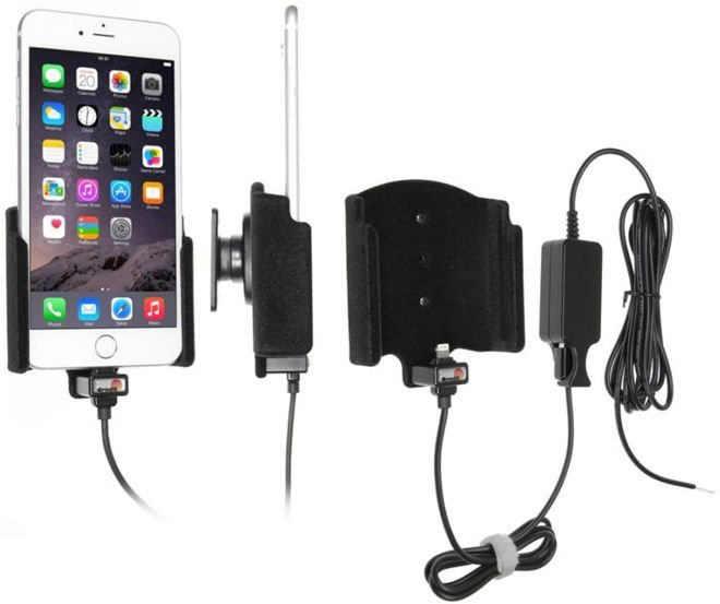 Uchwyt do Apple iPhone 8 Plus z wbudowaną ładowarką samochodową do instalacji na stałe