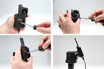 Brodit ochronna obudowa aktywna w wersji z adapterem Molex do profesjonalnego montażu do LG G Pad X 8.3 z systemem adaptacyjnym Active MultiMoveClip