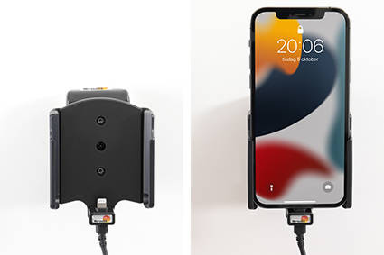 Uchwyt do Apple iPhone 13 Pro z wbudowanym kablem USB oraz ładowarką samochodową