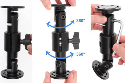 Brodit aluminiowe podwójne ramię montażowe 156 mm o dużej wytrzymałości z pełną regulacją