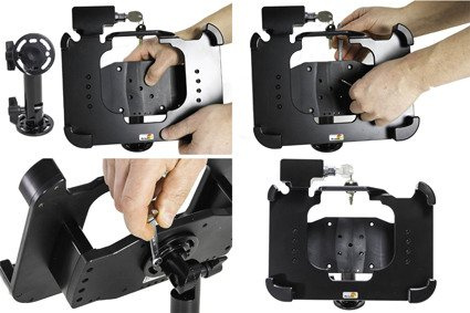 Uchwyt do Zebra ET56 8.3 o wzmocnionej konstrukcji z blokadą sprężynową na kluczyk