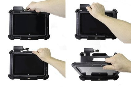 Uchwyt o wzmocnionej konstrukcji z blokadą sprężynową na kluczyk do Zebra ET55 10.1