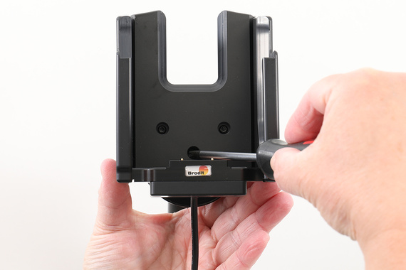 Aktywny uchwyt PogoPin Brodit do CipherLab RS38 w gumowym etui i z chwytem pistoletowym