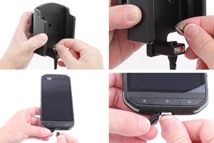 Uchwyt aktywny z magnetycznym kablem USB do CAT S48C