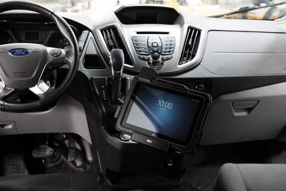 Aktywny modułowy uchwyt o wzmocnionej konstrukcji do Zebra ET51 10.1 z blokadą sprężynową.