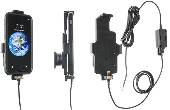 Uchwyt do Apple iPhone Xs w futerale z wbudowaną ładowarką samochodową do instalacji na stałe