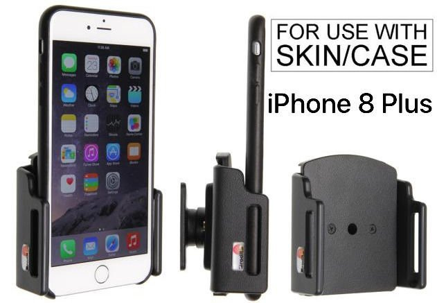 Uchwyt pasywny do Apple iPhone 8 Plus w cienkim futerale w futerale lub obudowie o wymiarach: 75-89 mm (szer.), 2-10 mm (grubość).