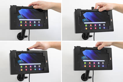 Brodit ochronna obudowa aktywna z kablem USB i ładowarką samochodową do Samsung Galaxy Tab Active 2 z systemem adaptacyjnym Active MultiMoveClip