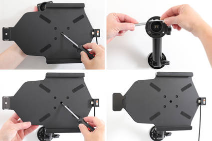 Uchwyt aktywny z kablem USB oraz blokadą sprężynową do Samsung Galaxy Tab A7 10.4 (2020) SM-T500/SM-T505