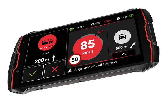 Yanosik GTm z dotykowym ekranem z dwuletnim abonamentem