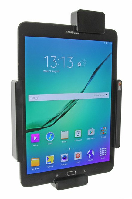 Uchwyt pasywny do tabletów gołych jak i w futerale regulowany w zakresie: 240-270 mm (szer.), 160-185 mm (wysokość), z wbudowaną blokadą sprężynową