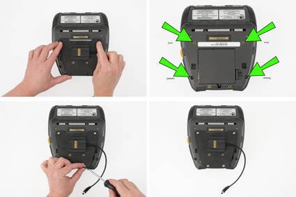 Adapter montażowy z obrotową rolką do Zebra ZQ630 oraz adapterem MultiMoveClip.