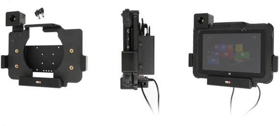 Aktywny modułowy uchwyt o wzmocnionej konstrukcji do Zebra ET56 8.4 z blokadą kluczykową.