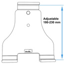 Uchwyt aktywny do tabletów Android w futerale o wymiarach: 180-230 mm (szer.), do 25 mm (grubość) 