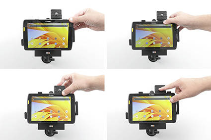 Uchwyt pasywny o wzmocnionej konstrukcji do Zebra ET45 8.0 z blokadą kluczykową.