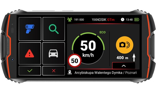 Yanosik GTm z dotykowym ekranem z dwuletnim abonamentem