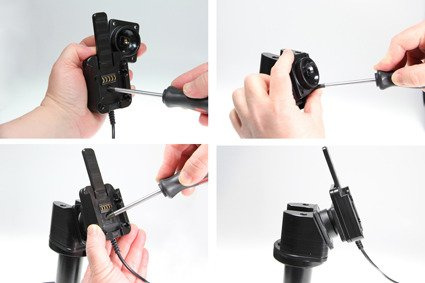 Brodit ochronna obudowa aktywna w wersji z kablem USB i ładowarką samochodową do Apple iPad 9.7 5 Generacji z systemem adaptacyjnym Active MultiMoveClip