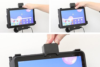 Uchwyt aktywny z blokadą sprężynową do Samsung Galaxy Tab Active Pro T540/T545/T547/T547U w oryginalnym futerale