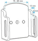 Uchwyt uniwersalny pasywny do Xiaomi Redmi 5 Plus bez futerału oraz w futerale lub etui o wymiarach: 75-89 mm (szer.), 9-13 mm (grubość)
