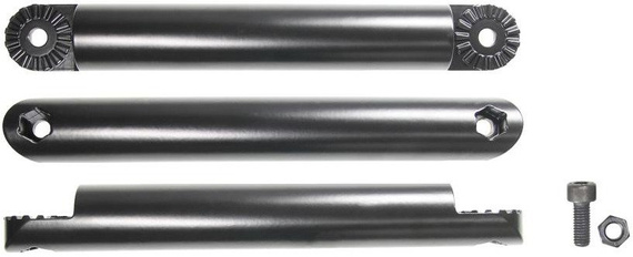 Ramię z kwadratową podstawą z otworami (4 x 75 mm) (4 x 100 mm) VESA montowane do płaskiej powierzchni.