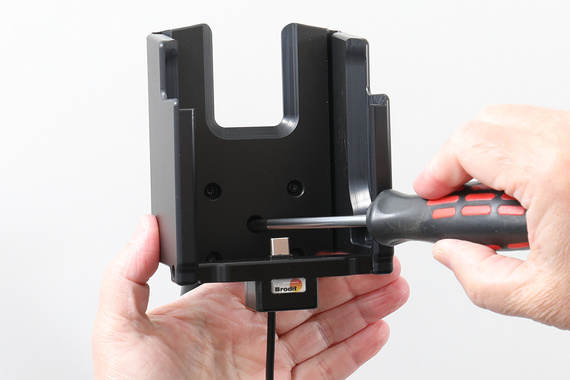 Aktywny uchwyt Brodit do CipherLab RS38 w gumowym etui i z chwytem pistoletowym